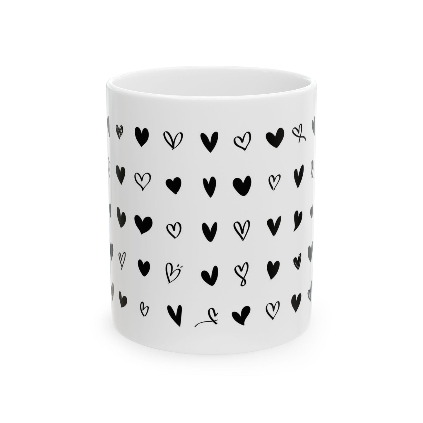 Mug - Sweet Hearts Black and White Valentine's Day