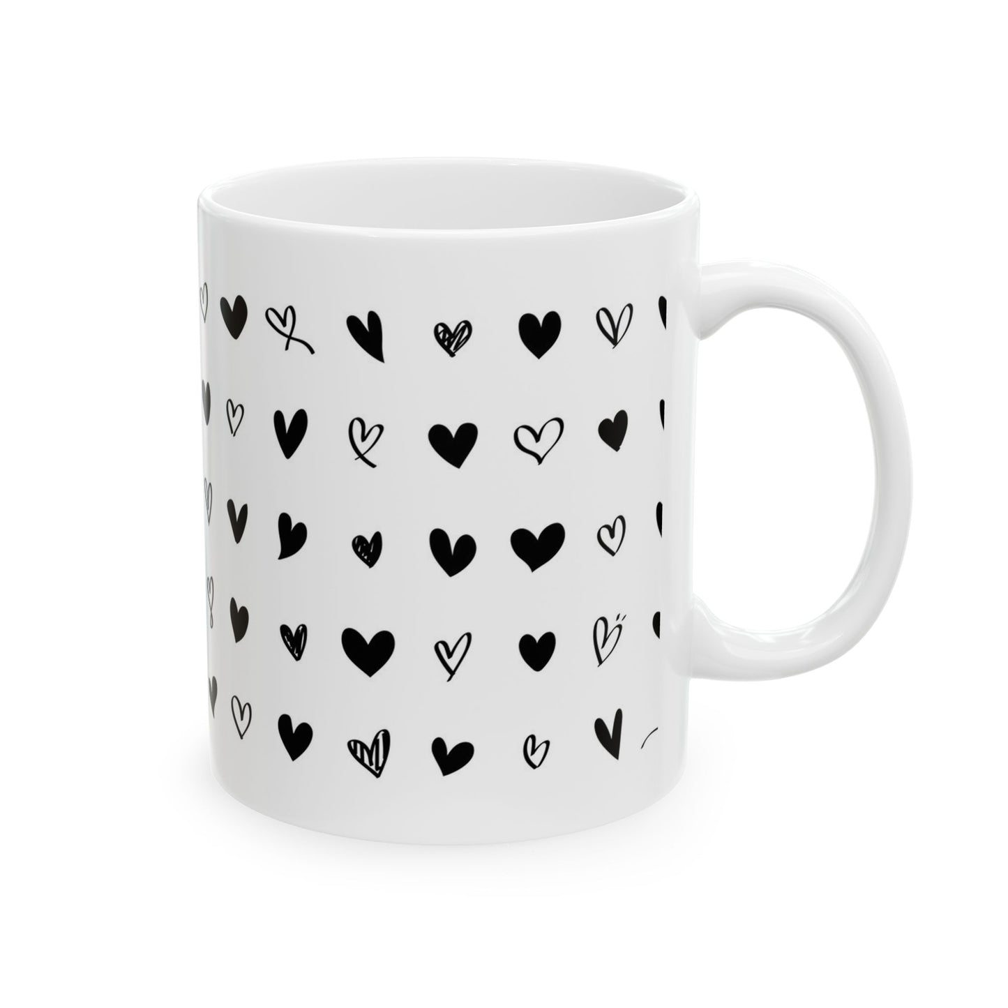 Mug - Sweet Hearts Black and White Valentine's Day