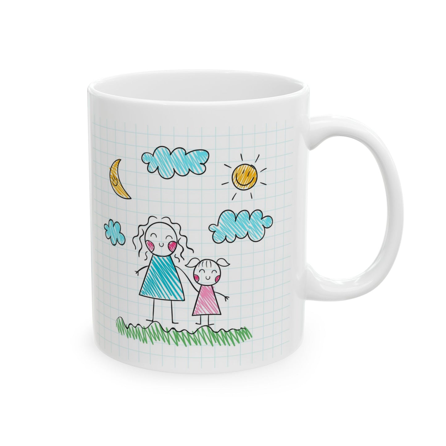 Mother's Day Ceramic Mug - Mom and Daughter Coffee Mug