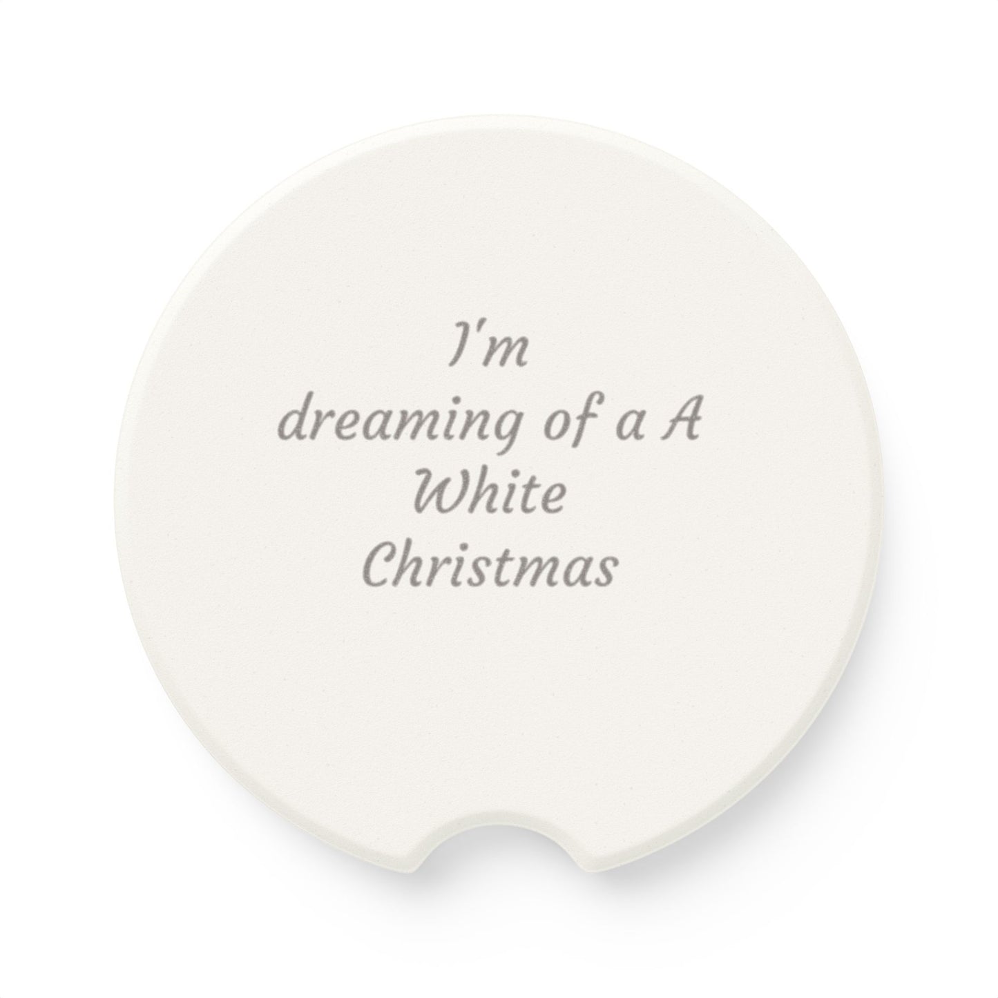 2 Pc. Car Coaster Set - White Christmas Lyrics