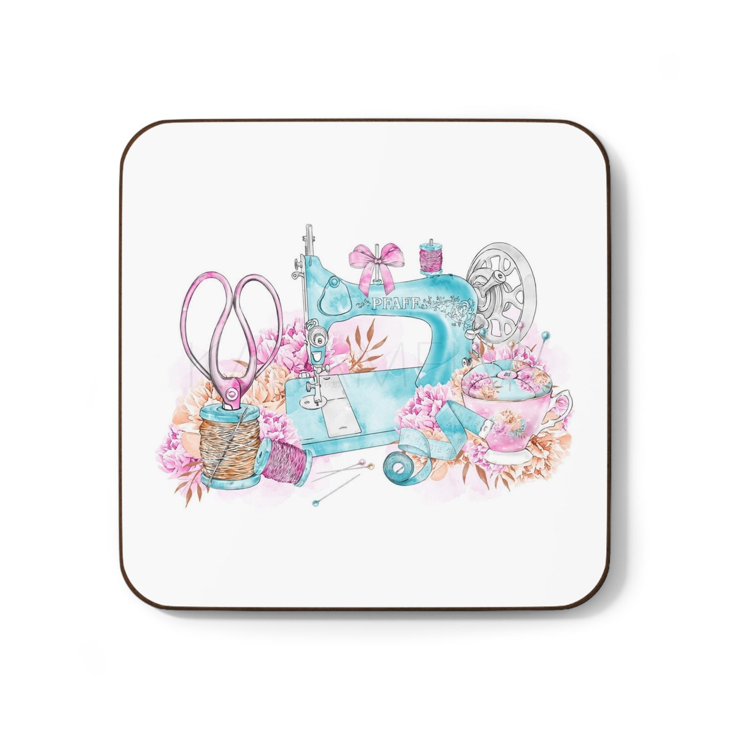 Coaster Water Color Sewing Machine