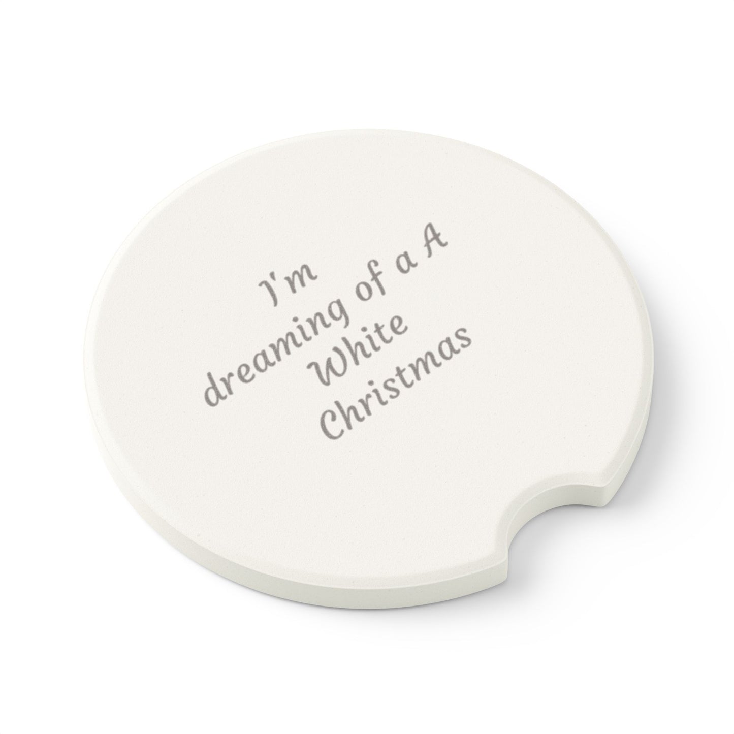 2 Pc. Car Coaster Set - White Christmas Lyrics